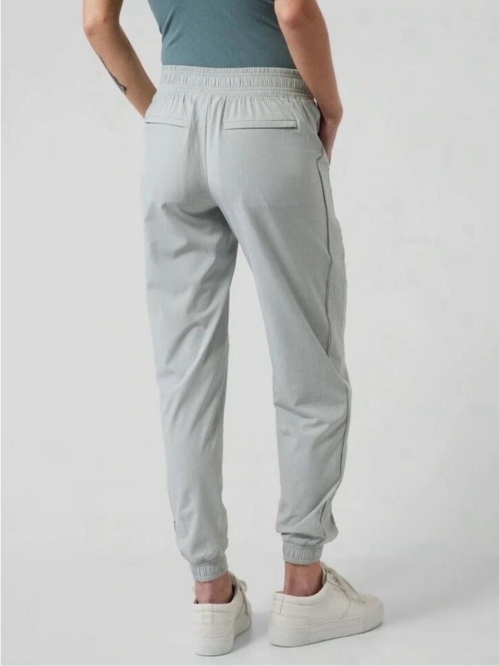 ATHLETA Brooklyn Textured Jogger Light Green Ribbed, Women’s Sz 12 - Picture 3 of 10